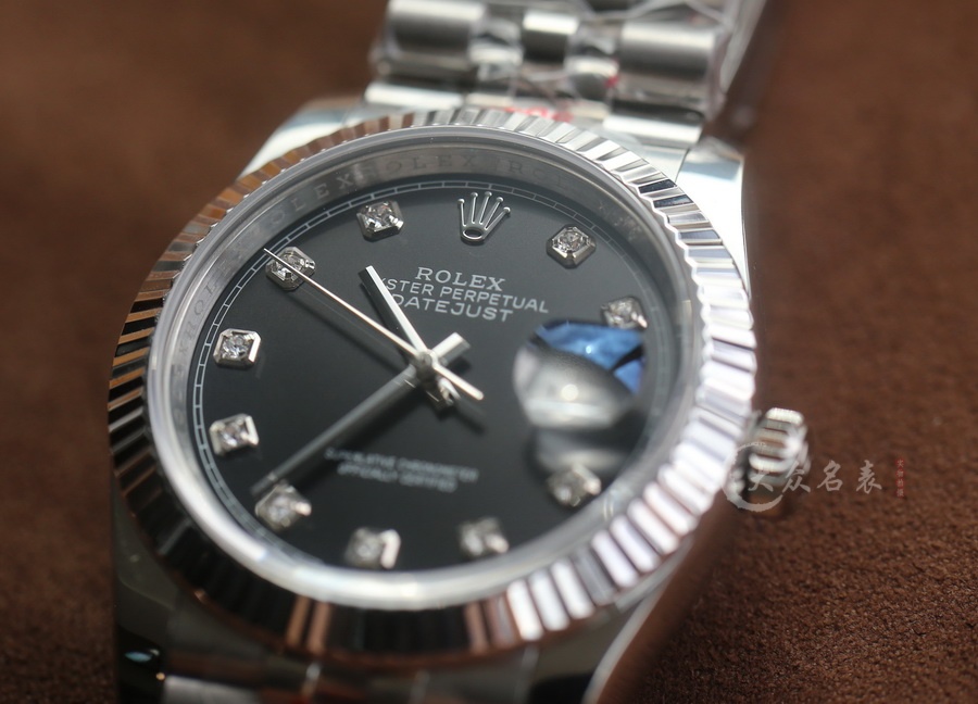 VS廠勞力士日誌型116234黑盤鑲鉆復刻表（36mm） 第5张