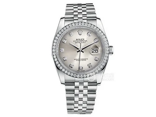 勞力士日誌型116244灰盤鑲鉆女裝復刻表（36mm）