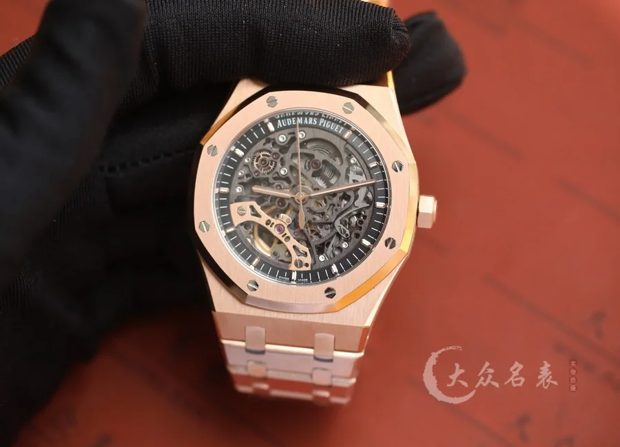 ZF廠AP皇家橡樹系列15407鏤空玫瑰金復刻表(41mm) 第2张