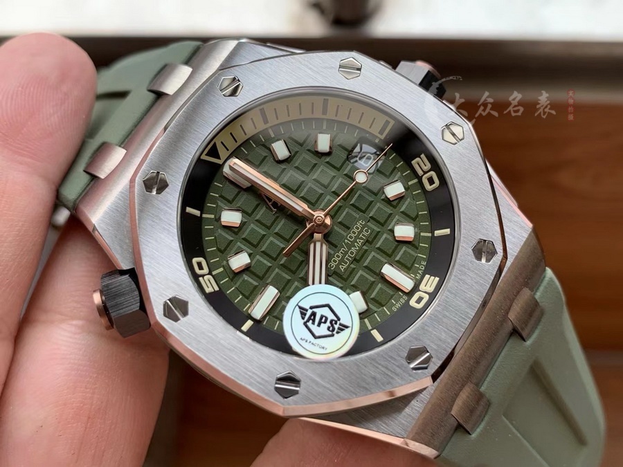 APS廠AP皇家橡樹離岸型系列15720ST.OO.A052CA.01復刻表(牛油果)（42mm） 第2张