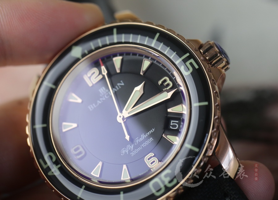 ZF廠寶珀五十噚系列5015-3630-52A玫瑰金腕表（45mm） 第6张