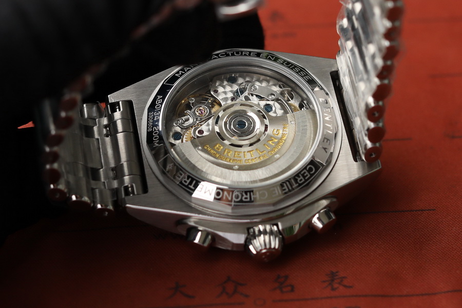 百年靈機械計時系列AB0134101G1A1復刻表銀面（42mm） 第10张