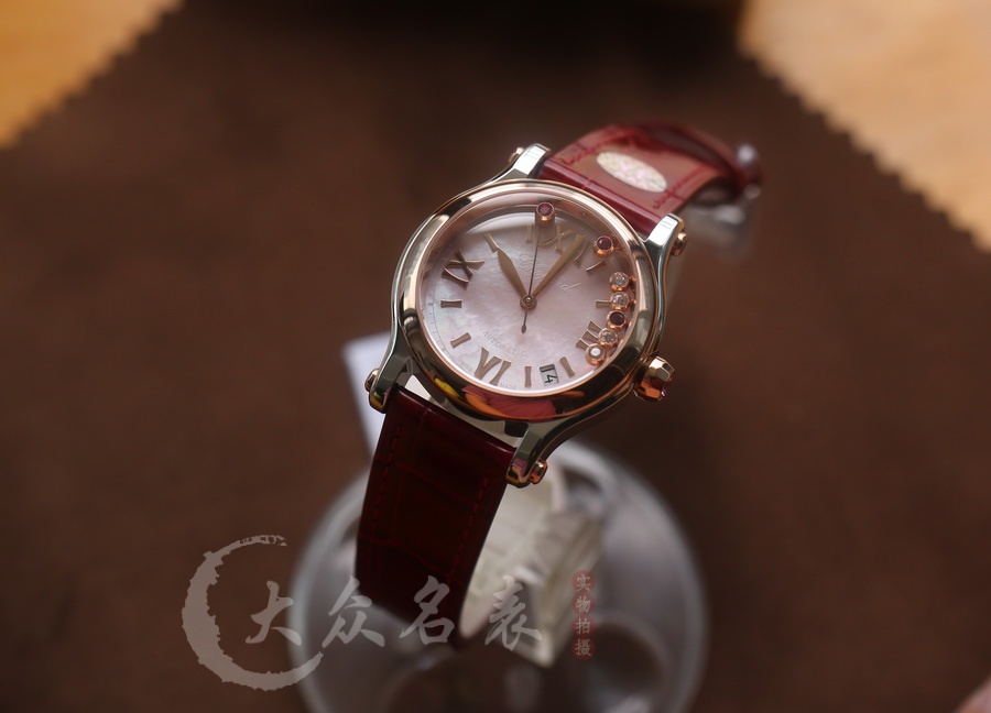 蕭邦HAPPY DIAMONDS系列Happy Sport 粉貝母-36mm 復刻表銷售 第1张