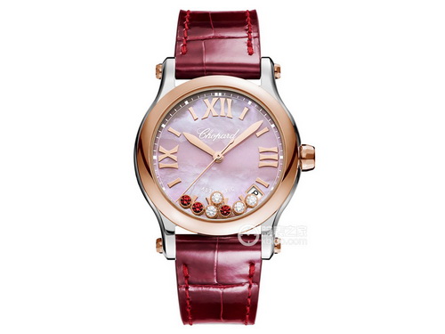 蕭邦HAPPY DIAMONDS系列Happy Sport 粉貝母-36mm 復刻表銷售 蕭邦HAPPY DIAMONDS系列Happy Sport 粉貝母-36mm 復刻表銷售