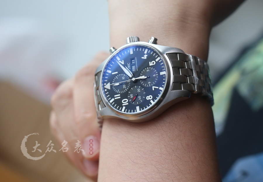 ZF廠萬國飛行員計時鋼帶版黑面復刻表（43mm） 第7张