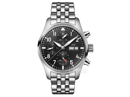 ZF廠萬國飛行員計時鋼帶版黑面復刻表（43mm）