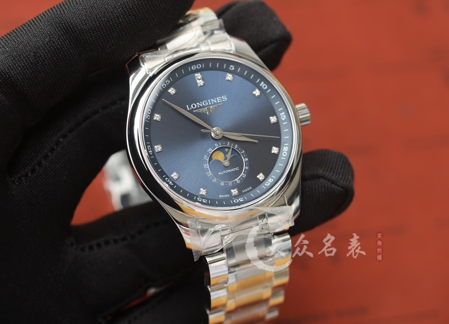 APS廠浪琴名匠系列L2.909.4.97.6藍面鑲鉆復刻表（40mm） 第4张