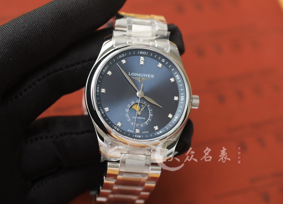 APS廠浪琴名匠系列L2.909.4.97.6藍面鑲鉆復刻表（40mm） 第2张