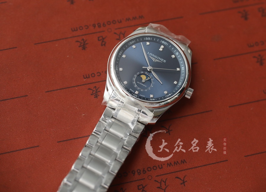 APS廠浪琴名匠系列L2.909.4.97.6藍面鑲鉆復刻表（40mm） 第5张