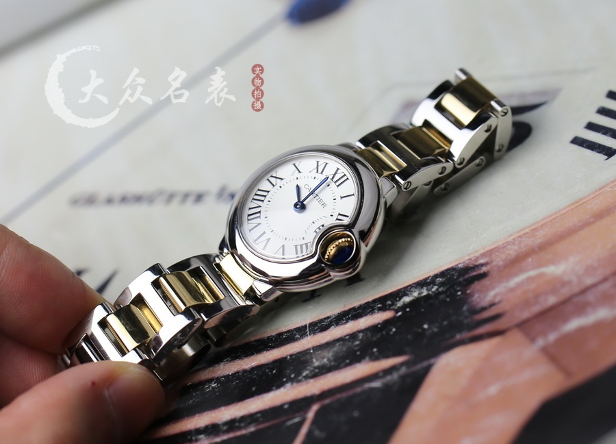 V6廠藍氣球小號間黃金鋼帶款W69007Z3（28mm） 第7张