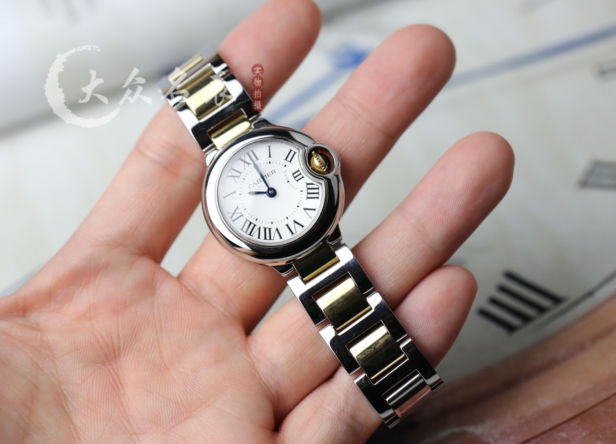 V6廠藍氣球小號間黃金鋼帶款W69007Z3（28mm） 第2张