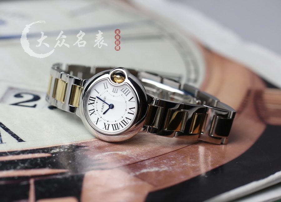 V6廠藍氣球小號間黃金鋼帶款W69007Z3（28mm） 第3张
