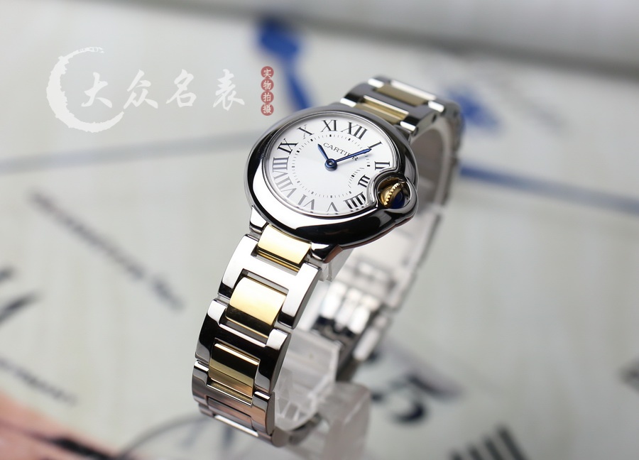 V6廠藍氣球小號間黃金鋼帶款W69007Z3（28mm） 第1张