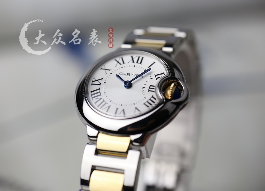 V6廠藍氣球小號間黃金鋼帶款W69007Z3（28mm） 第5张