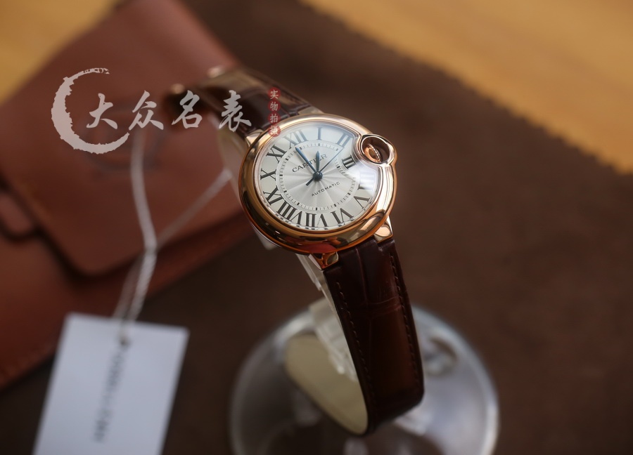 AF廠卡地亞藍氣球玫瑰金皮帶款W6920097女表（33mm） 第1张