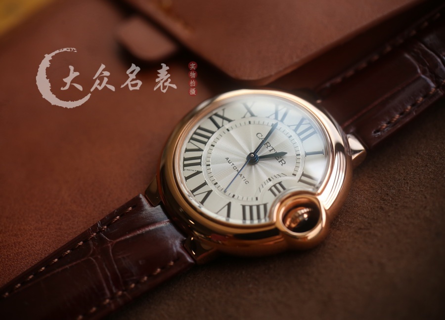 AF廠卡地亞藍氣球玫瑰金皮帶款W6920097女表（33mm） 第5张