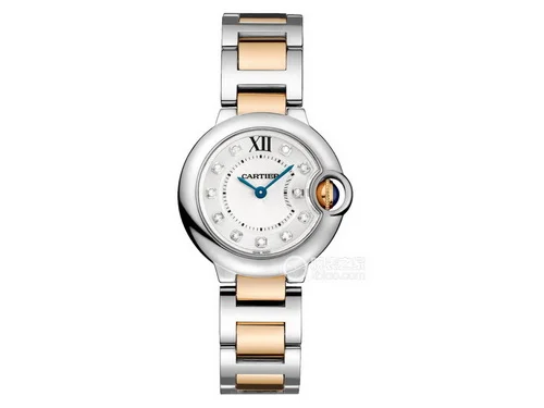 V6廠藍氣球小號間玫瑰金鋼帶款WE902030（28mm）