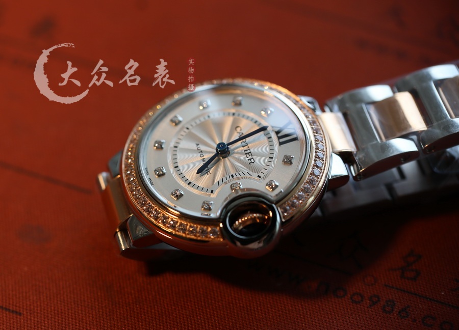 AF廠卡地亞藍氣球間玫瑰金鑲鉆WE902077女表（33mm） 第5张