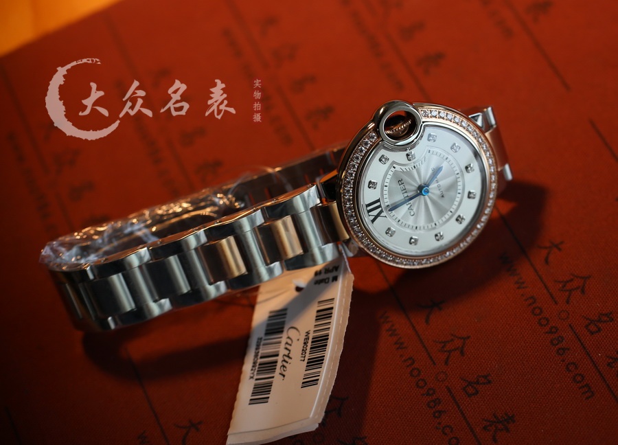 AF廠卡地亞藍氣球間玫瑰金鑲鉆WE902077女表（33mm） 第7张