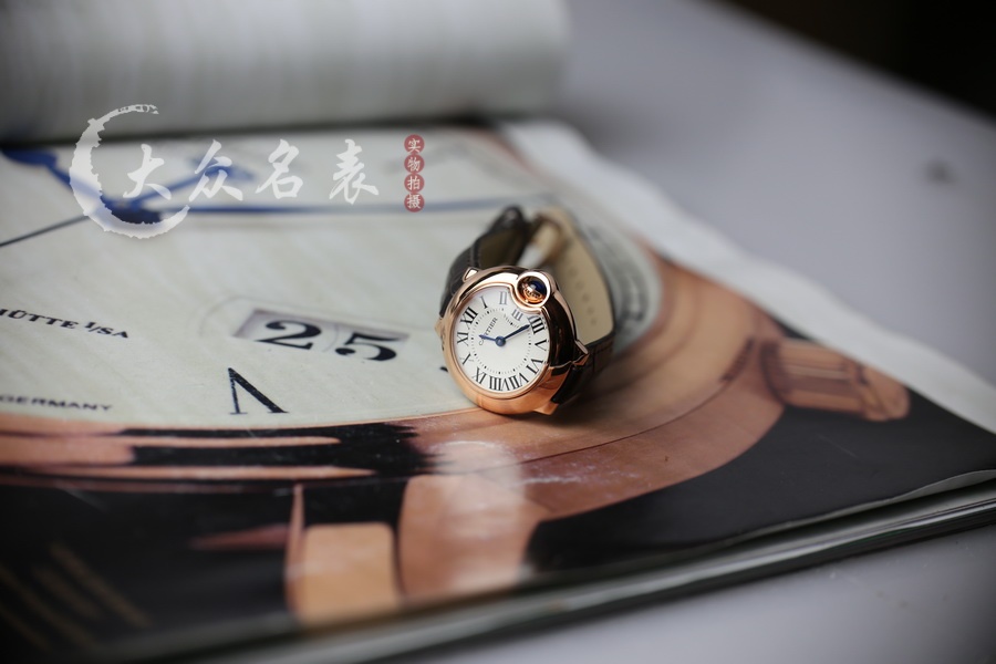 V6廠藍氣球小號玫瑰金皮帶款WGBB0007（28mm） 第3张