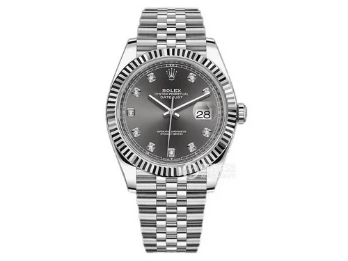 C廠/Clean廠勞力士日誌m126334-0006灰面鑲鉆（41mm）