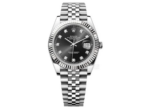 C廠/Clean廠勞力士日誌m126334-0012黑面鑲鉆（41mm）