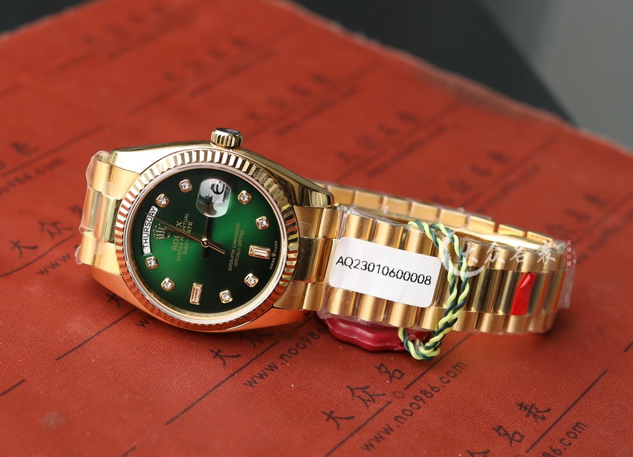 勞力士星期日歷型m128238-0069(煙熏綠)復刻表（36mm） 第3张
