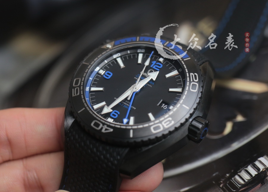VS廠歐米茄海馬600 215.92.46.22.01.002(深海之黑)（45.5mm） 第7张