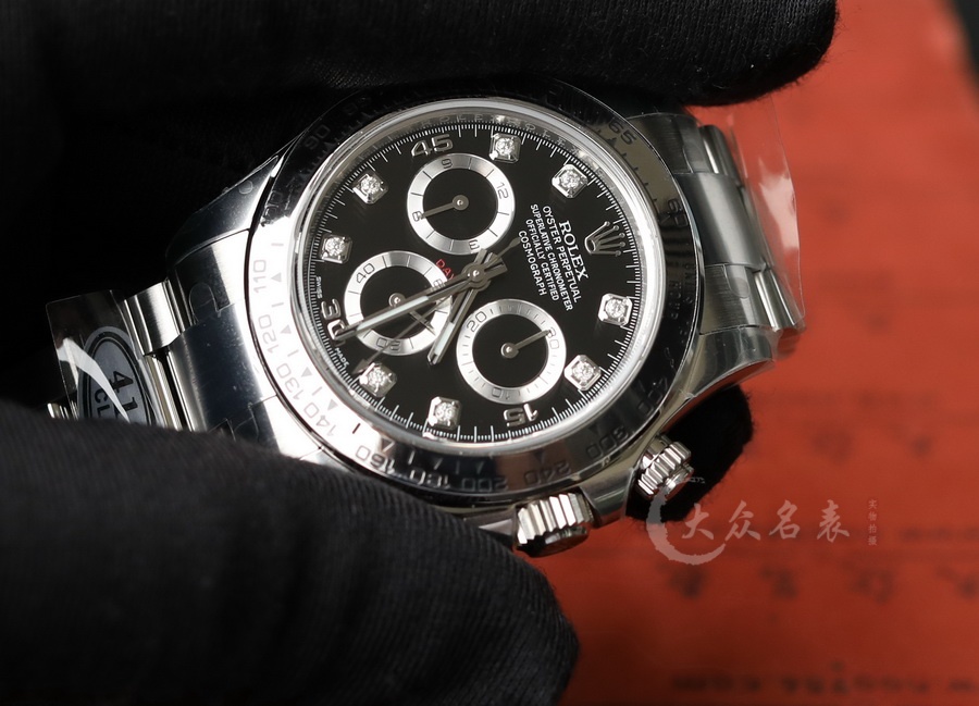 C廠/Clean廠勞力士4130機芯迪通拿黑鋼迪鑲鉆（40mm） 第6张