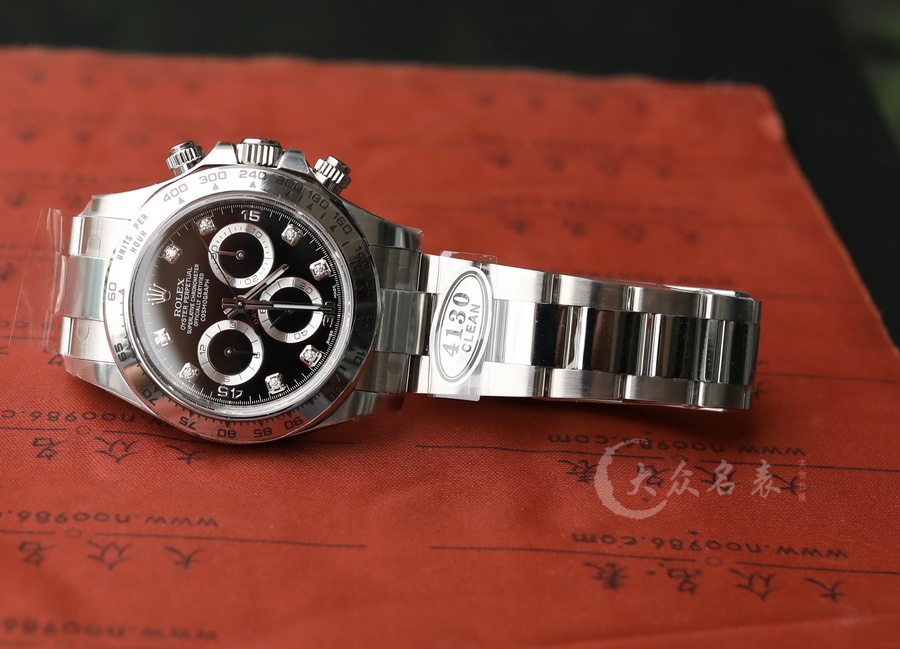 C廠/Clean廠勞力士4130機芯迪通拿黑鋼迪鑲鉆（40mm） 第5张