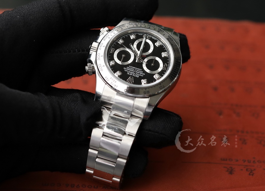 C廠/Clean廠勞力士4130機芯迪通拿黑鋼迪鑲鉆（40mm） 第4张