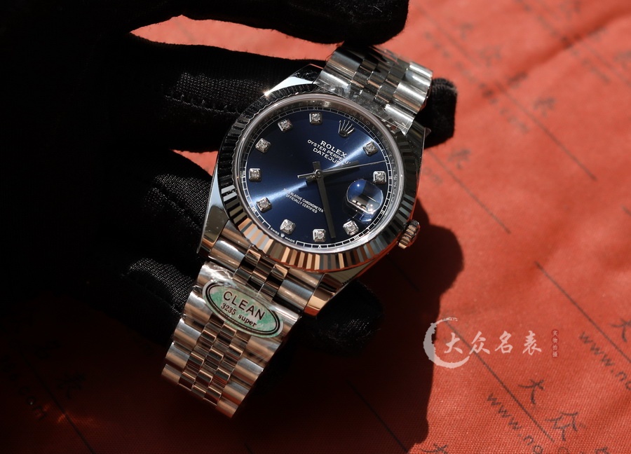 C廠勞力士日誌型鑲鉆藍面m126334-0016復刻表（41mm） 第6张