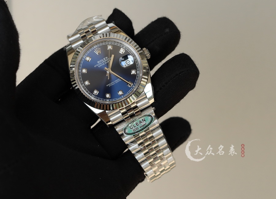 C廠勞力士日誌型鑲鉆藍面m126334-0016復刻表（41mm） 第3张