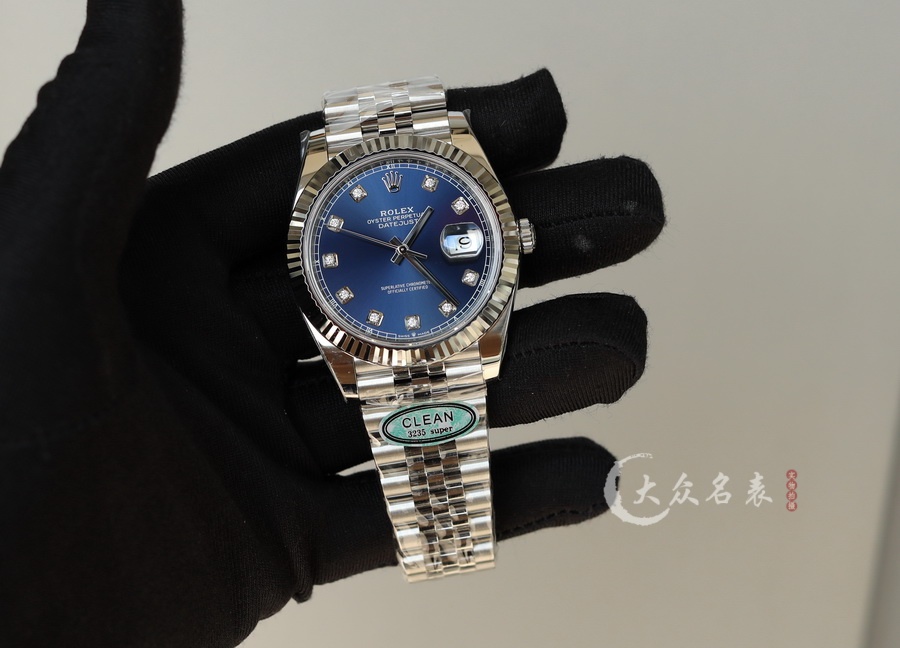C廠勞力士日誌型鑲鉆藍面m126334-0016復刻表（41mm） 第5张