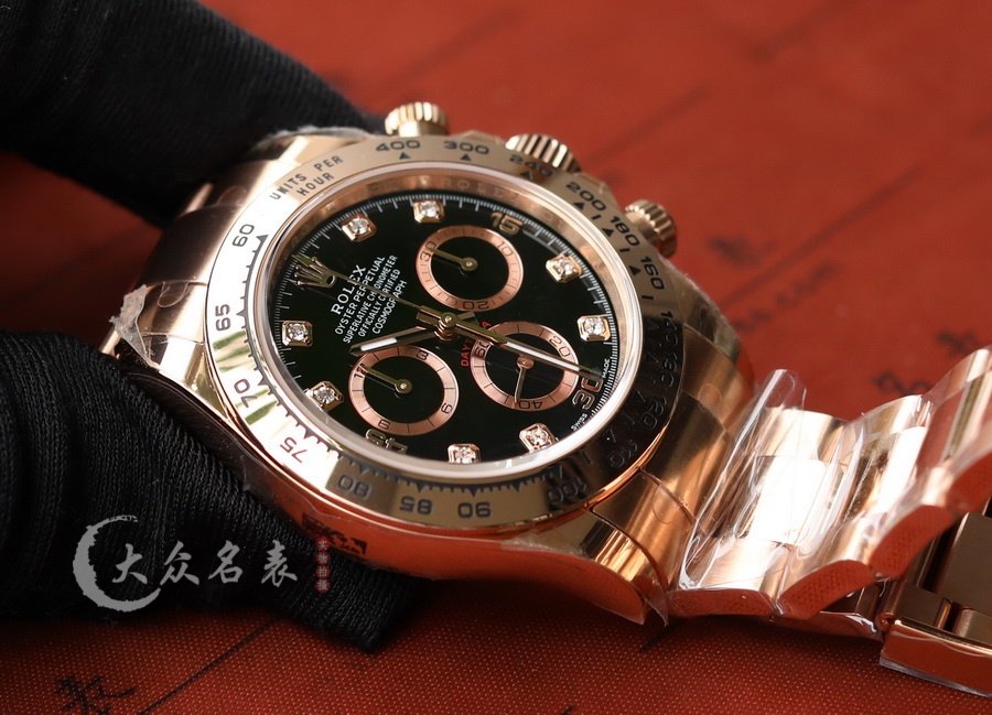 C廠勞力士迪通拿全玫瑰金鑲鉆復刻表m116505-0015銷售(40mm) 第5张