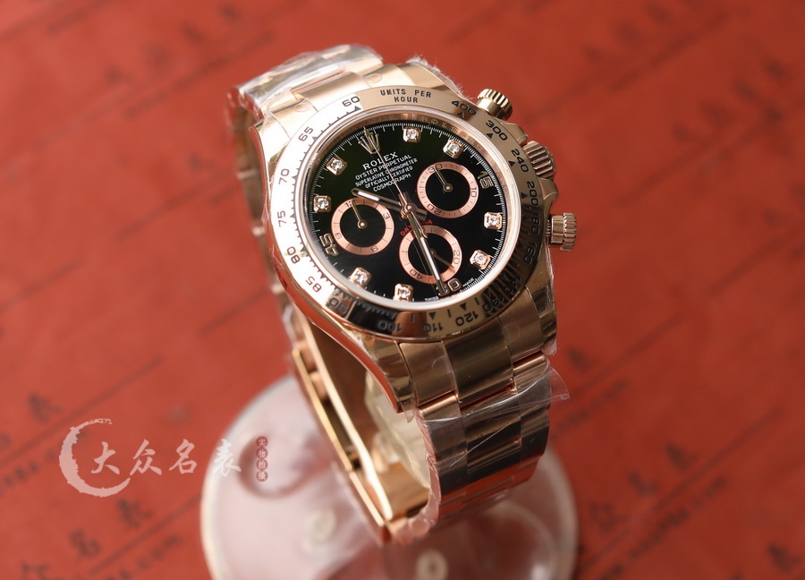 C廠勞力士迪通拿全玫瑰金鑲鉆復刻表m116505-0015銷售(40mm) 第1张