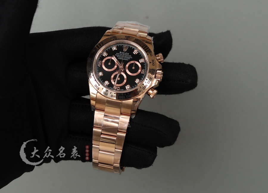 C廠勞力士迪通拿全玫瑰金鑲鉆復刻表m116505-0015銷售(40mm) 第2张